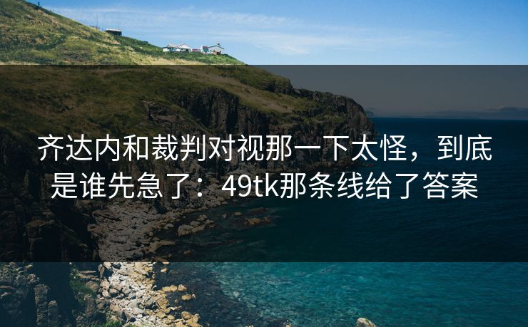 齐达内和裁判对视那一下太怪，到底是谁先急了：49tk那条线给了答案