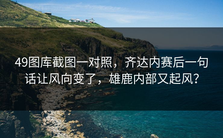 49图库截图一对照，齐达内赛后一句话让风向变了，雄鹿内部又起风？