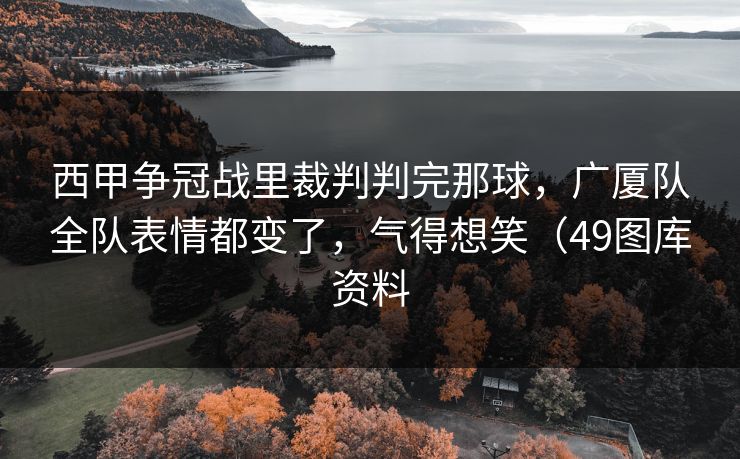 西甲争冠战里裁判判完那球，广厦队全队表情都变了，气得想笑（49图库资料